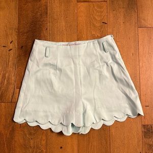 Scalloped Teal Shorts